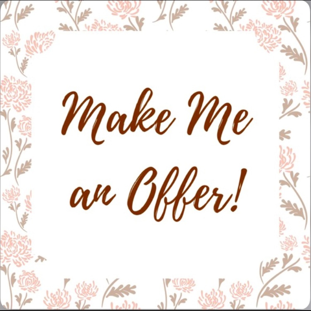 Love the item but not the price? Make me an offer!
